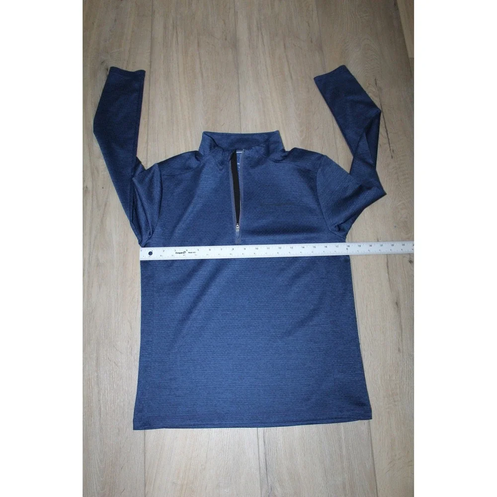 Vineyard Vines Sankaty Youth XL Navy Blue Heathered Quarter Zip Pullover Shirt